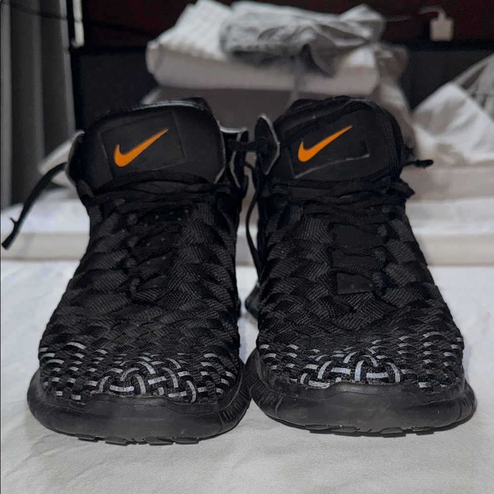 Nike Black and Orange Sneakers